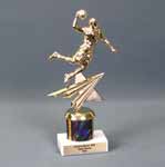 This is a image of a male basketball player doing a hook shot riding a star